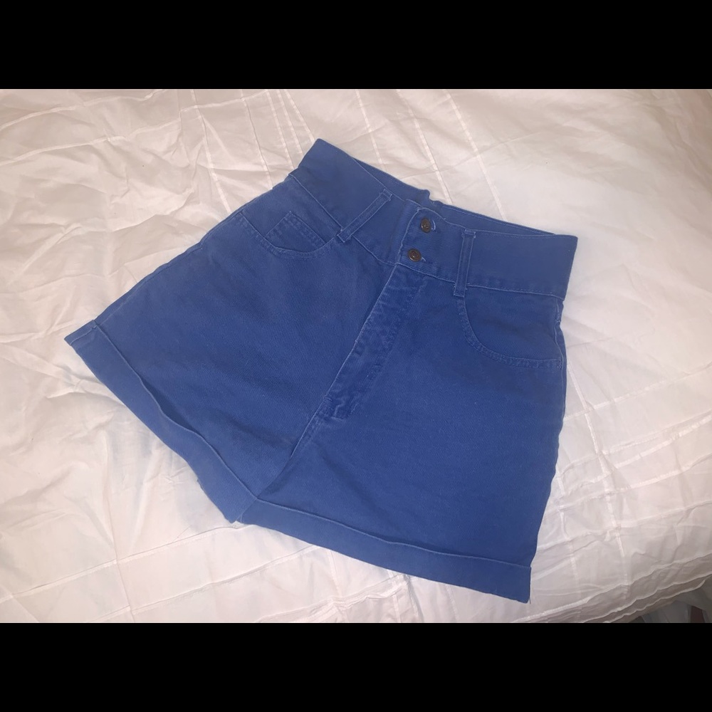 Vintage Express High Waisted Blue Denim Shorts